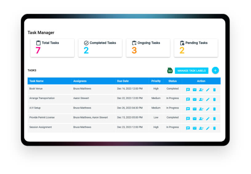 Master Every Event Detail with Eventcombo's Task Manager